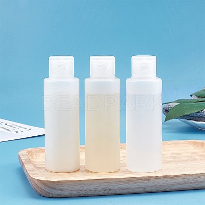 100ml PE Plastic Empty Refillable Flip Cap Bottles MRMJ-WH0037-13C-1
