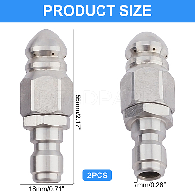 Brass Sewer Jetting Nozzle AJEW-GA0002-22-1