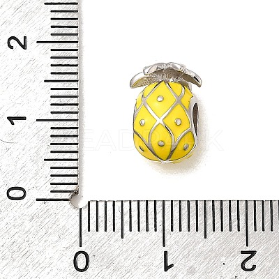 925 Sterling Silver Enamel European Beads STER-Z013-07P-06-1
