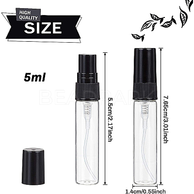 Mini Refillable Glass Spray Bottles MRMJ-BC0002-12B-1