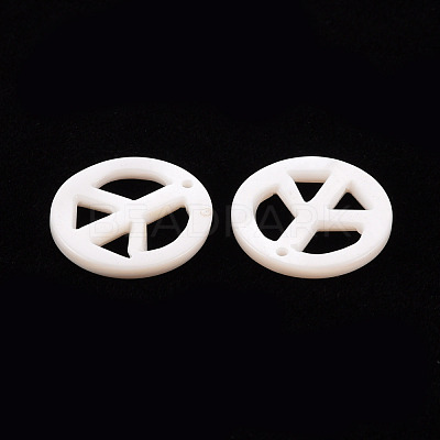 Natural Freshwater Shell Pendants SHEL-T018-15A-1