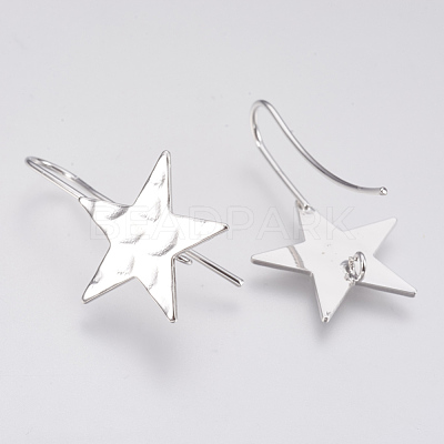 Brass Ear Stud Findings X-KK-T027-63P-1