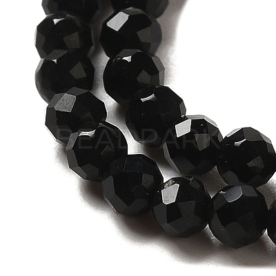 Natural Black Onyx Beads Strands X-G-K020-3mm-30-1