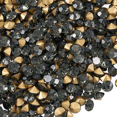 1 Bag Pointed Back Glass Rhinestone Cabochons RGLA-TADJ0001-01A-03-1