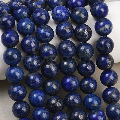 Natural Lapis Lazuli Bead Strands G-G953-03-10mm-1