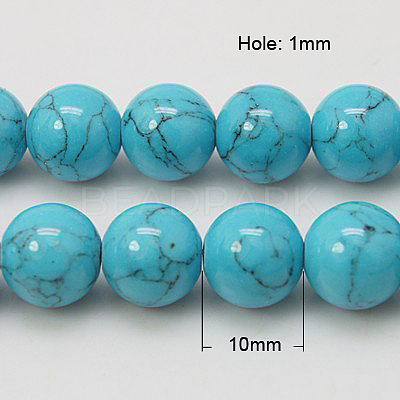 Synthetic Turquoise Beads Strands LS-TURQ-H038-10mm-XXS09-1