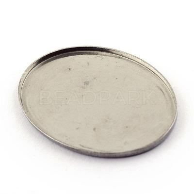 Tarnish Resistant 304 Stainless Steel Plain Edge Bezel Cups STAS-Q194-12-1