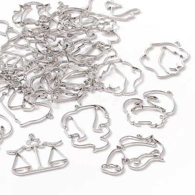 Zinc Alloy Open Back Bezel Pendants PALLOY-D580-05P-1