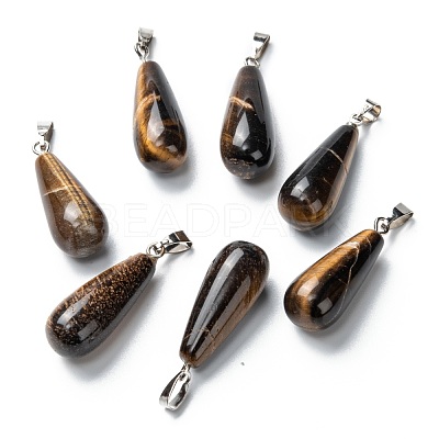 Natural Tiger Eye Pendants G-F707-07-1