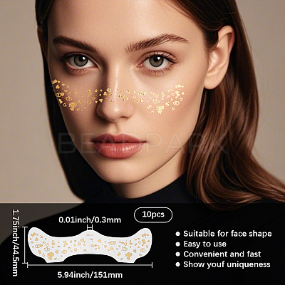 10Pcs Transfer Sticker Proof Removable Temporary Tattoos Stickers DIY-SP0003-65A-01-1