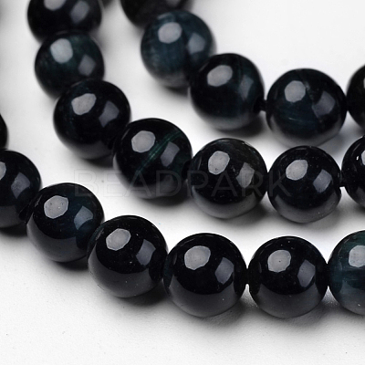 Natural Blue Tiger Beads Strands G-D809-08-8mm-1
