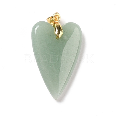 Natural Green Aventurine Pendants G-E570-01G-03-1