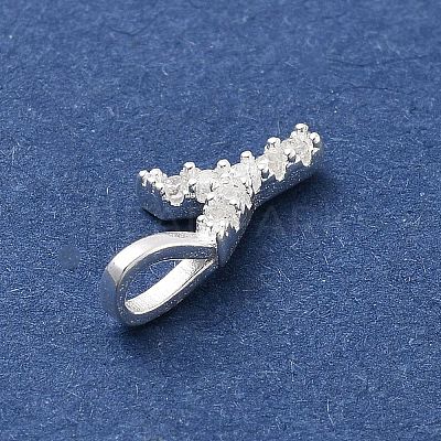 925 Sterling Silver with Cubic Zirconia Charms STER-Q004-01Y-S-1