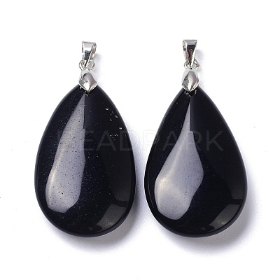 Natural Obsidian Pendants G-D084-01P-B05-1