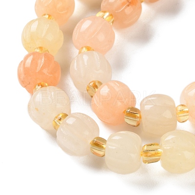 Natural Golden Silk Jade Beads Strands G-B135-B01-01-1