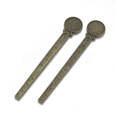 Tibetan Style Alloy Cabochon Setting TIBE-R001-02AB-1