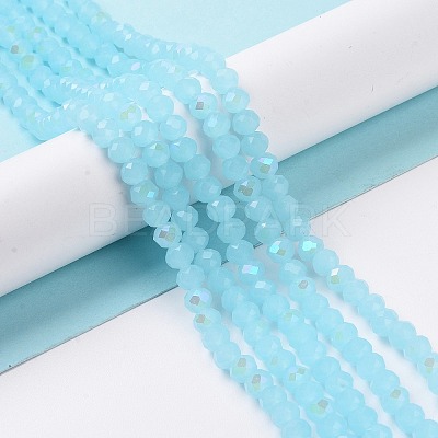 Electroplate Glass Beads Strands EGLA-A034-J6mm-L06-1