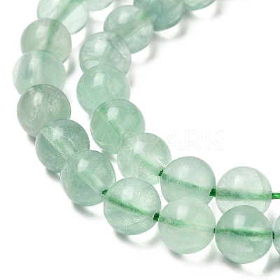 Natural Green Fluorite Beads Strands G-K340-A03-02-1