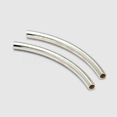 Tube 925 Sterling Silver Beads STER-O021-03-20x2mm-1