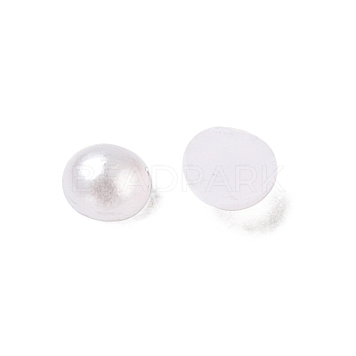 ABS Plastic Imitation Pearl Cabochons SACR-XCP0001-05-1