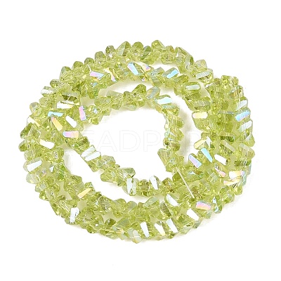Electroplate Transparent Glass Beads Strands EGLA-Q139-01A-A17-1