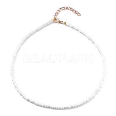 Round Opaque Colours Glass Seed Beaded Necklaces NJEW-JN03362-04-1