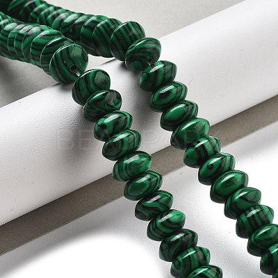 Synthetic Malachite Beads Strands G-P559-A04-02-1