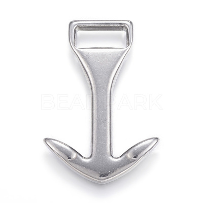 Non-Tarnish 304 Stainless Steel Anchor Hook Clasps X-STAS-E113-31P-1