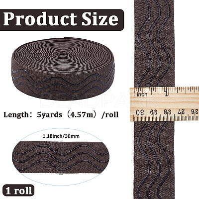 5 Yards Polyester Non-slip Elastic Bands SRIB-GF0001-62B-1