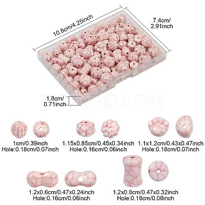 100Pcs 5 Styles Acylic Imitation Turquoise Beads OACR-YW0002-54-1