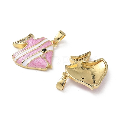 Brass Micro Pave Cubic Zirconia Pendants KK-F924-19B-G03-1