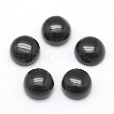 Natural Obsidian Cabochons G-E492-H-16-1