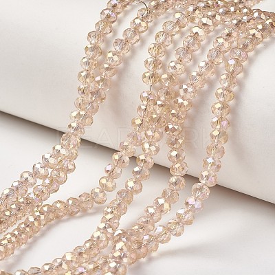 Electroplate Transparent Glass Beads Strands EGLA-A034-T4mm-T15-1