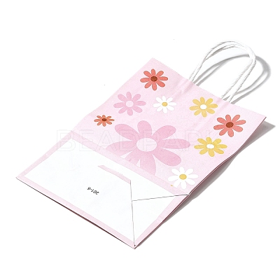 Rectangle with Sunflower Pattern Paper Gift Bags CARB-L012-01E-1