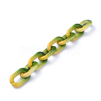 Handmade Acrylic Cable Chains AJEW-JB00589-02-1
