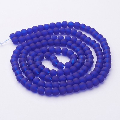 Baking Paint Transparent Glass Bead Strands X-GLAA-S031-6mm-09-1