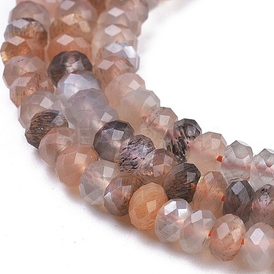 Natural Multi-Moonstone Beads Strands G-R475-002B-1