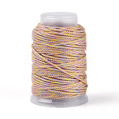 22M Rainbow Color Macrame Cotton Cord OCOR-T017-07M-1