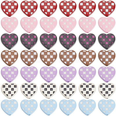 42Pcs 7 Colors Baking Paint Alloy Beads FIND-SC0015-83-1