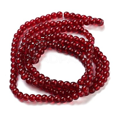 Crackle Glass Beads Strands CCG-Q001-4mm-18-1