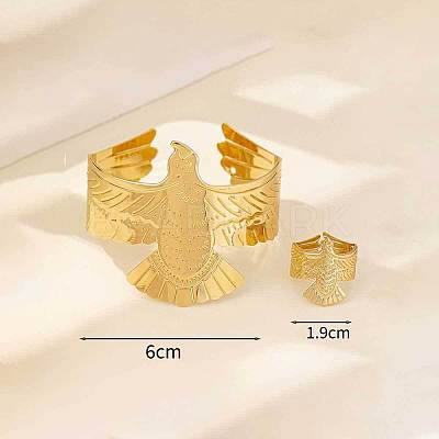 Eagle Alloy Cuff Bangles & Rings Sets for Women FS-WGB3658-01-1