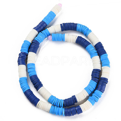 Fixed 3 Color Handmade Polymer Clay Bead Strands CLAY-S096-029H-1