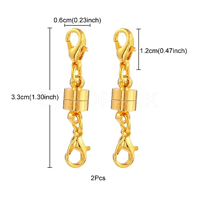 Brass Magnetic Clasps Converter KK-YW0001-60G-1