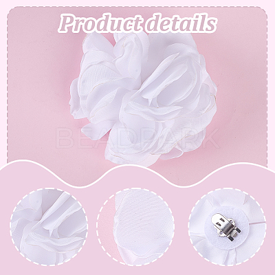 1 Pair Flower Cloth Shoe Decoration AJEW-DR0001-65B-1