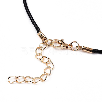 Waxed Cotton Cord Necklace Making MAK-YWC0001-01KC-01-1