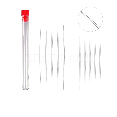 Tarnish Resistant Stainless Steel Collapsible Big Eye Beading Needles SENE-PW0013-02K-1