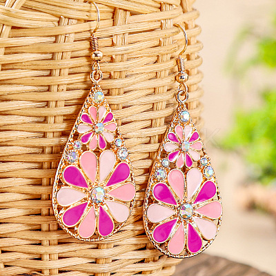 Bohemian Alloy Enamel Dangle Earrings FS-WG2DAA9-13-1