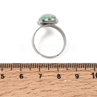 Adjustable 304 Stainless Steel Finger Rings for Women GG-CBA7994-04P-20-1