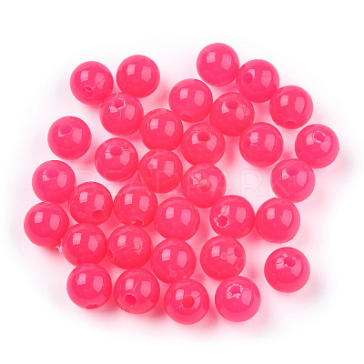 Opaque Plastic Beads X-KY-T005-6mm-625-1