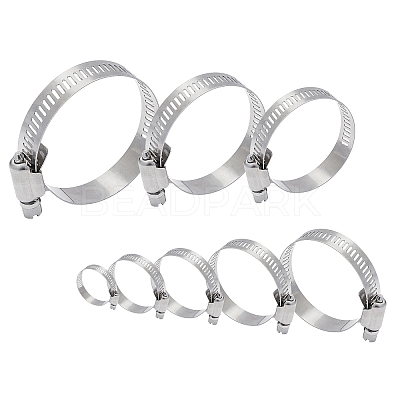 304 Stainless Steel Adjustable Worm Gear Hose Clamps STAS-UN0008-84P-1